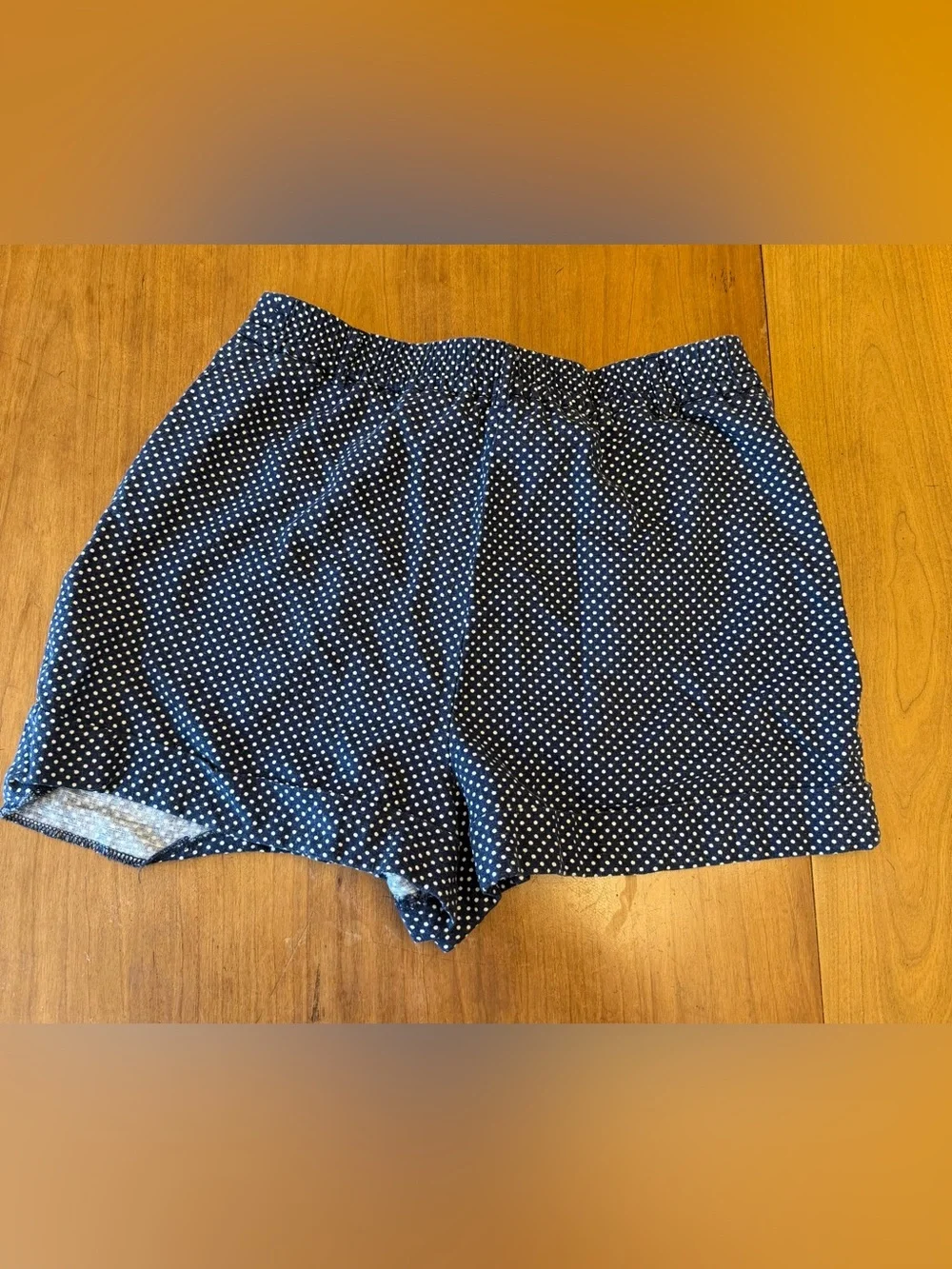 Calypso St. Barth Linen Blend Navy & White Polka Dot Shorts | Resortwear | 8
